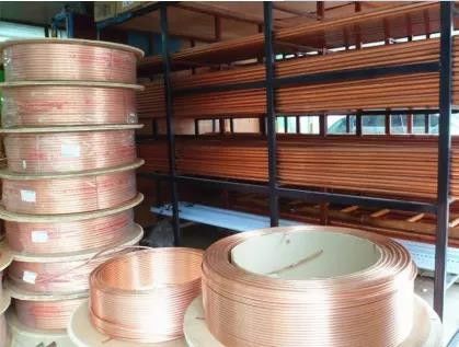 Air Conditioner Copper Tube Pipe Coil 6.35mm 1/4 Inch Round Polished Tube