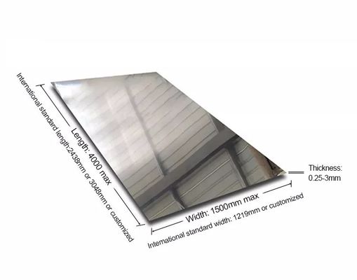 2mm 316 Stainless Steel Plate 304 AISI DIN 2000mm