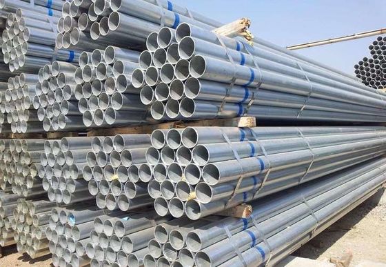 5.0mm Galvanized Welded Steel Pipe Hot Dip Round 600g / M2