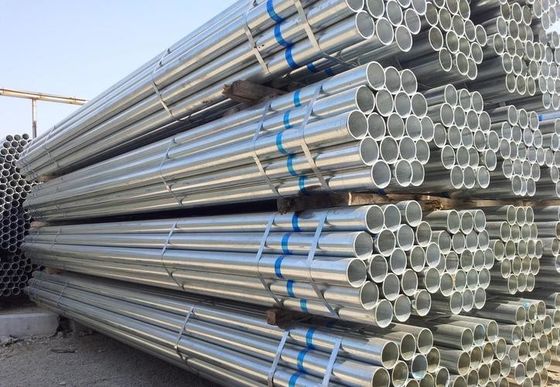 5.0mm Galvanized Welded Steel Pipe Hot Dip Round 600g / M2