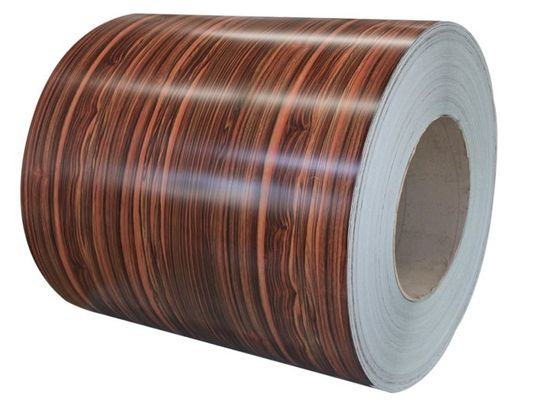 1200MM Colour Coated Steel Sheet Coil 0.2MM Simulation Wood Grain JIS DIN